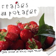 Salade de fruits Avec les nombreuses fraises récoltées au potager ce week-end, des idées de desserts aux fraises s’imposent. La salade de fruits façon « Miam » fait partie de mon carnet de recettes car...